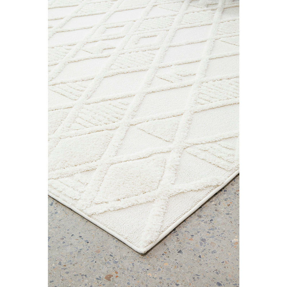 Catana 4756 White Modern Diamond Patterned Rug - Rugs Of Beauty - 5