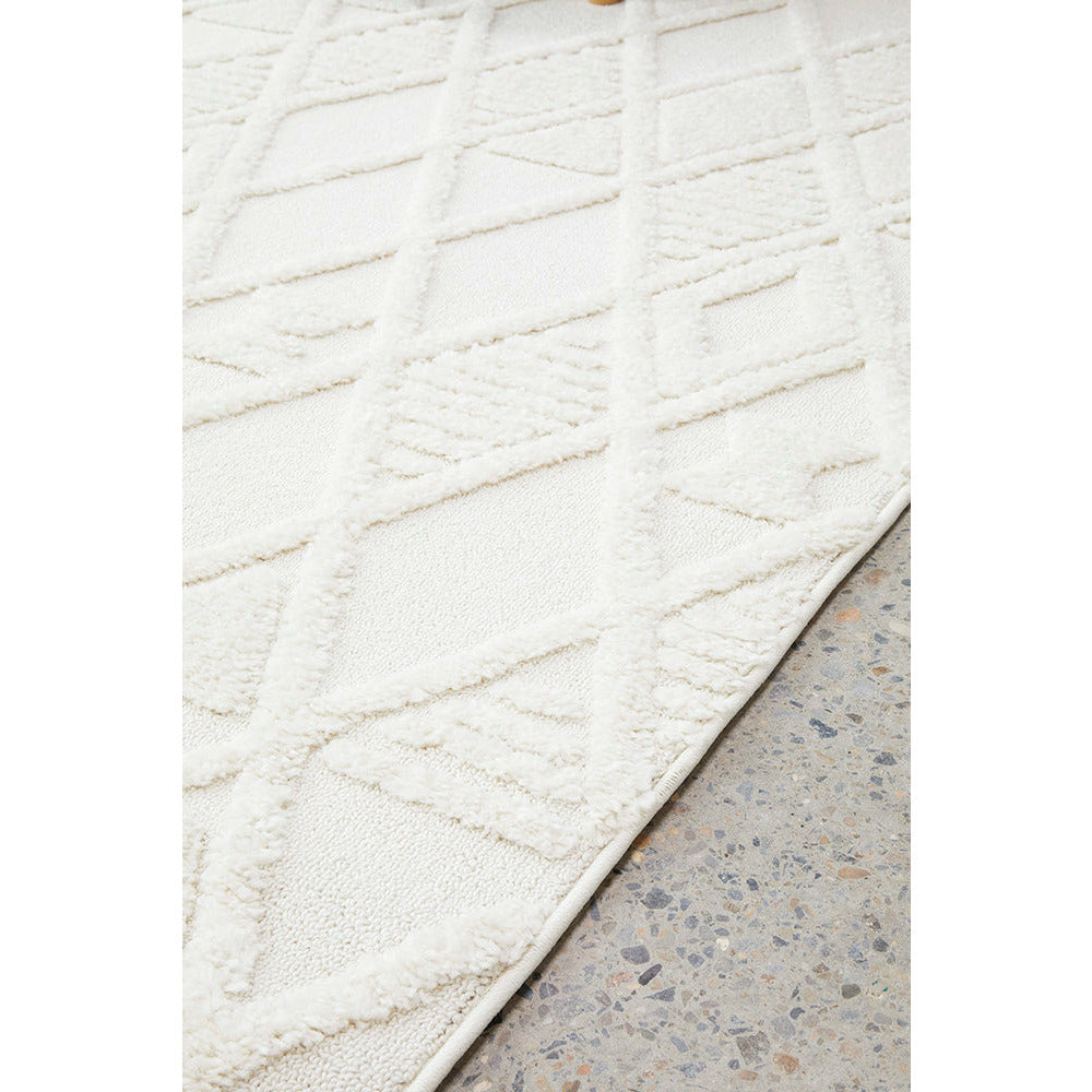 Catana 4756 White Modern Diamond Patterned Rug - Rugs Of Beauty - 6
