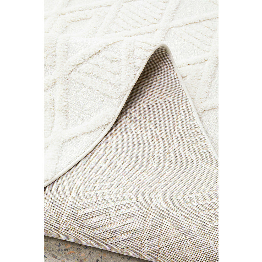 Catana 4756 White Modern Diamond Patterned Rug - Rugs Of Beauty - 10