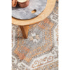 Bergen 1431 Peach Grey Transitional Medallion Patterned Round Rug - Rugs Of Beauty - 5