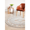 Bergen 1431 Peach Grey Transitional Medallion Patterned Round Rug - Rugs Of Beauty - 2