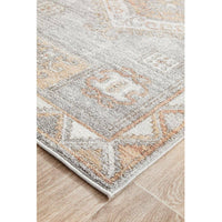 Bergen 1431 Peach Grey Transitional Medallion Patterned Runner Rug - Rugs Of Beauty - 6