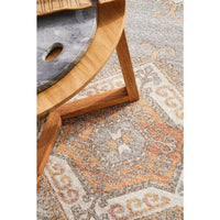 Bergen 1431 Peach Grey Transitional Medallion Patterned Runner Rug - Rugs Of Beauty - 5