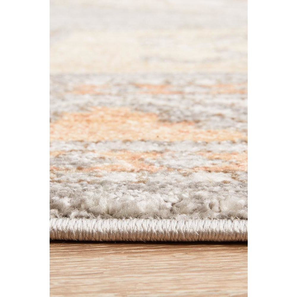 Bergen 1431 Peach Grey Transitional Medallion Patterned Rug - Rugs Of Beauty - 8