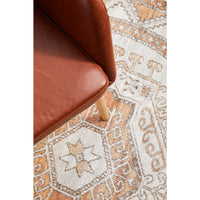Bergen 1431 Peach Natural White Silver Transitional Medallion Patterned Round Rug - Rugs Of Beauty - 8