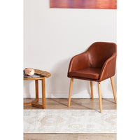 Bergen 1431 Peach Natural White Silver Transitional Medallion Patterned Runner Rug - Rugs Of Beauty - 4