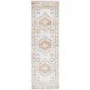 Bergen 1431 Peach Natural White Silver Transitional Medallion Patterned Runner Rug - Rugs Of Beauty - 1