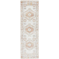 Bergen 1431 Peach Natural White Silver Transitional Medallion Patterned Runner Rug - Rugs Of Beauty - 1