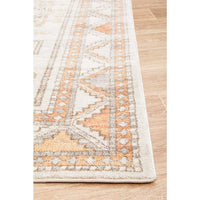 Bergen 1431 Peach Natural White Silver Transitional Medallion Patterned Rug - Rugs Of Beauty - 7