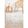 Bergen 1431 Peach Natural White Silver Transitional Medallion Patterned Rug - Rugs Of Beauty - 2