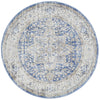 Bergen 1432 Ocean Blue Transitional Medallion Patterned Round Rug - Rugs Of Beauty - 1