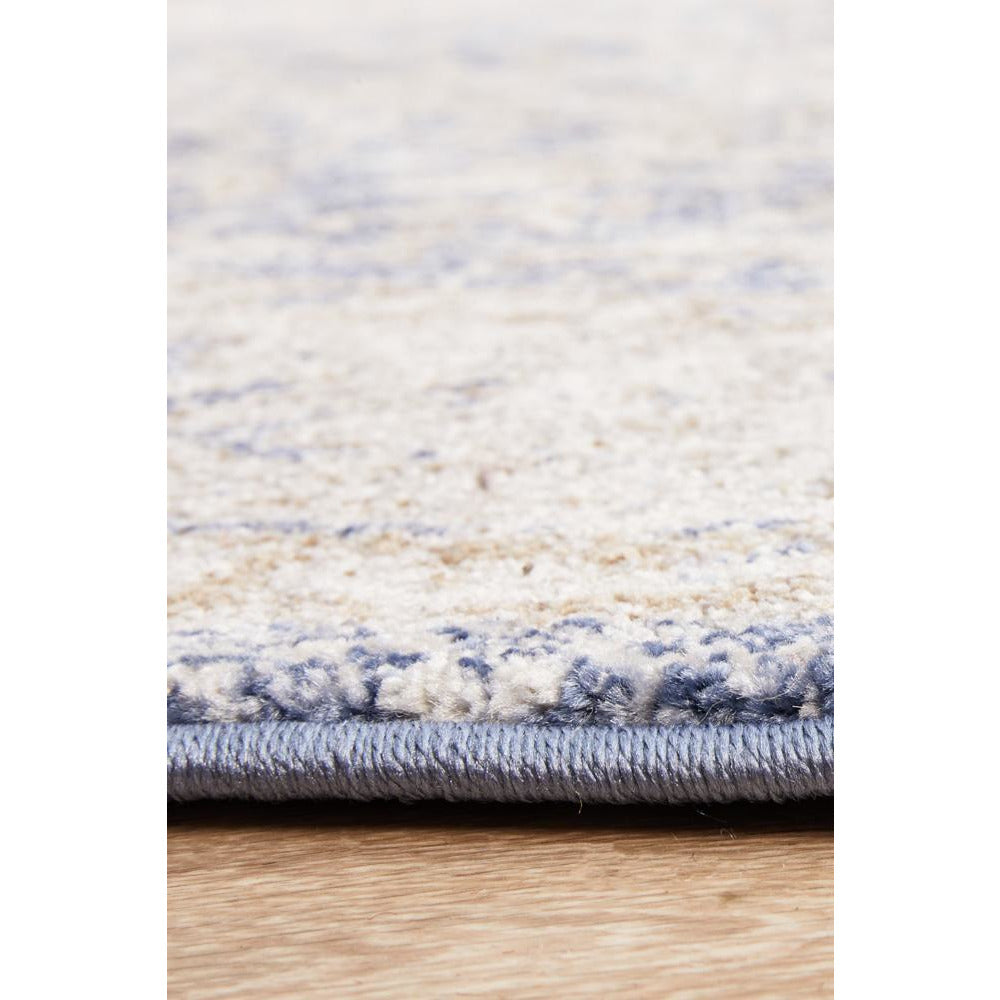 Bergen 1432 Ocean Blue Transitional Medallion Patterned Round Rug - Rugs Of Beauty - 8