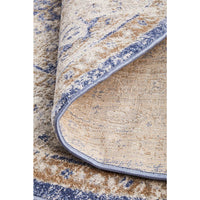 Bergen 1432 Ocean Blue Transitional Medallion Patterned Round Rug - Rugs Of Beauty - 9