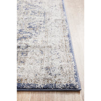 Bergen 1432 Ocean Blue Transitional Medallion Patterned Runner Rug - Rugs Of Beauty - 7