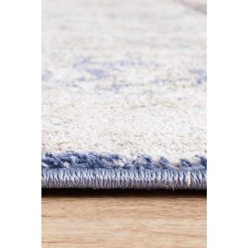 Bergen 1432 Ocean Blue Transitional Medallion Patterned Runner Rug - Rugs Of Beauty - 8