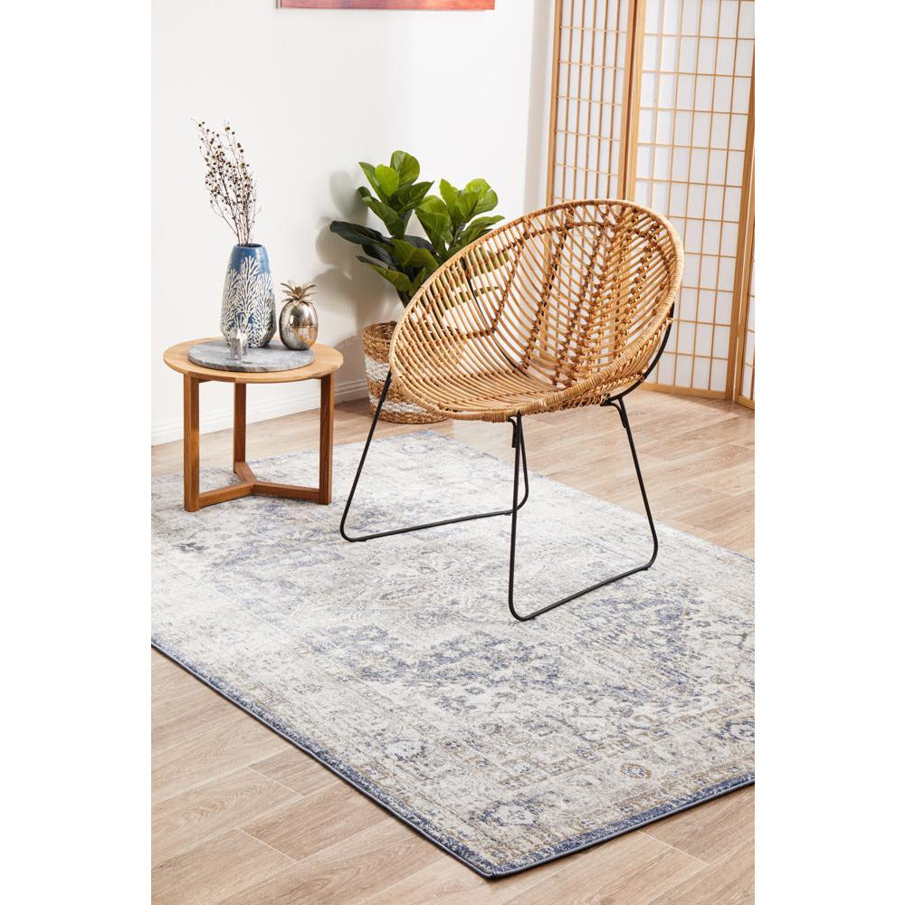 Bergen 1432 Ocean Blue Transitional Medallion Patterned Rug - Rugs Of Beauty - 3