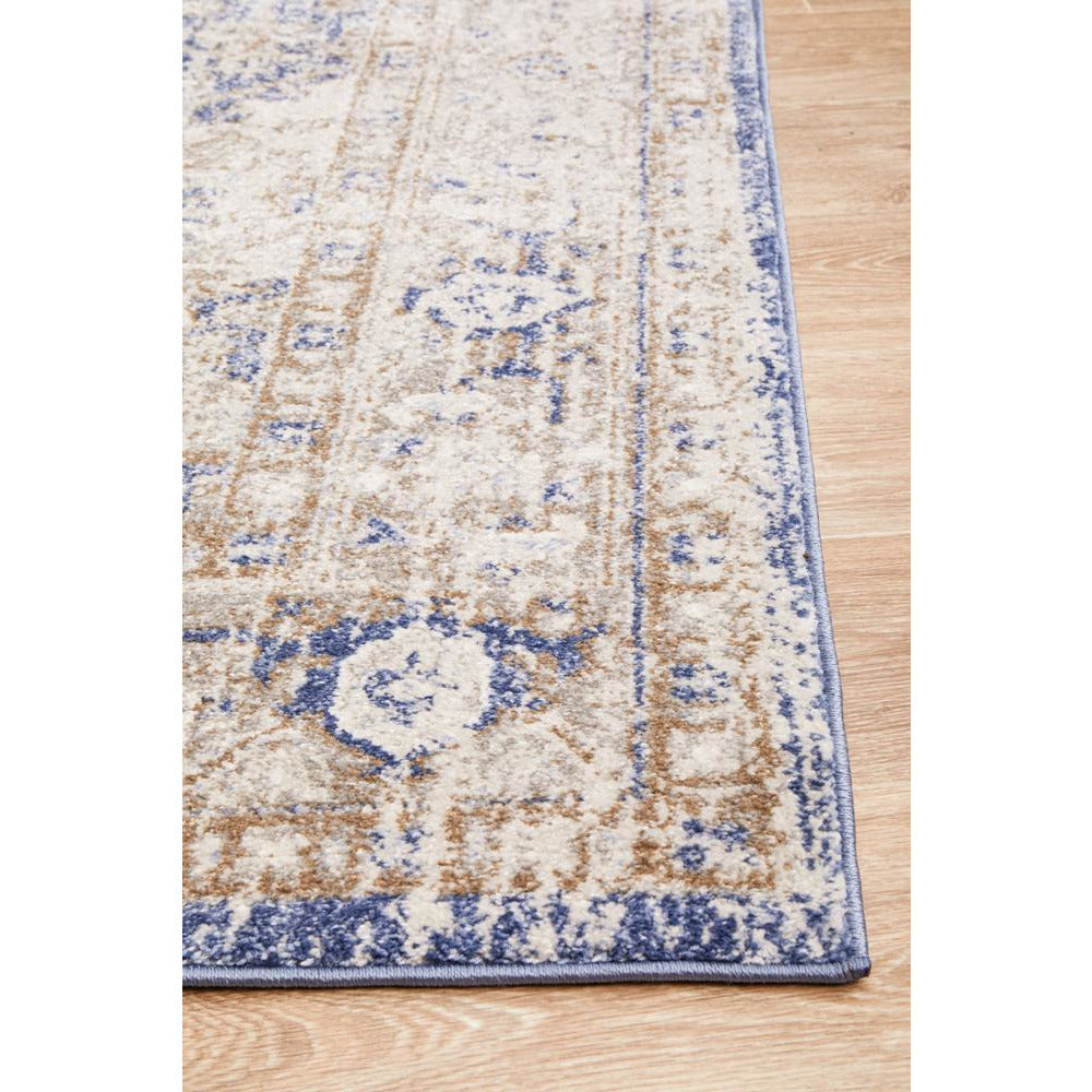 Bergen 1432 Ocean Blue Transitional Medallion Patterned Rug - Rugs Of Beauty - 7