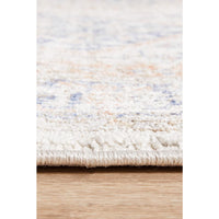 Bergen 1433 Ocean Blue Peach Transitional Medallion Patterned Runner Rug - Rugs Of Beauty - 7