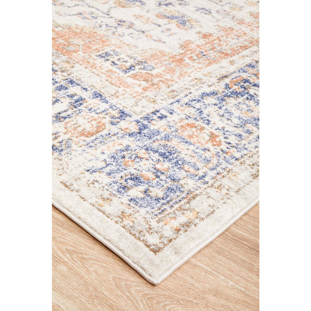 Bergen 1433 Ocean Blue Transitional Medallion Patterned Rug - Rugs Of Beauty - 6