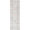 Bergen 1433 Peach Ocean Blue Transitional Medallion Patterned Runner Rug - Rugs Of Beauty - 1