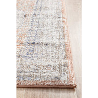 Bergen 1433 Peach Ocean Blue Transitional Medallion Patterned Runner Rug - Rugs Of Beauty - 7