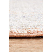 Bergen 1433 Peach Ocean Blue Transitional Medallion Patterned Runner Rug - Rugs Of Beauty - 8