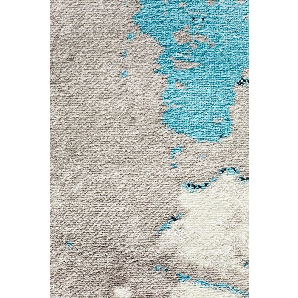 Dellinger 231 Blue Beige Grey Modern Abstract Rug - Rugs Of Beauty - 6