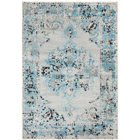 Dellinger 232 Blue Beige Black Transitional Rug - Rugs Of Beauty - 1