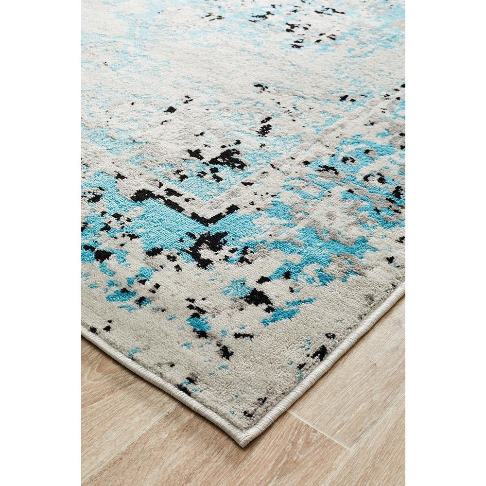 Dellinger 232 Blue Beige Black Transitional Abstract Rug - Rugs Of Beauty - 3