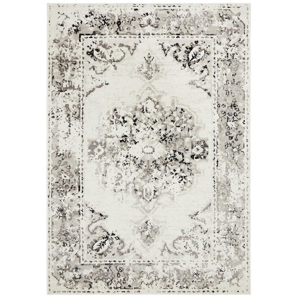 Dellinger 232 Black Beige White Transitional Rug - Rugs Of Beauty - 1