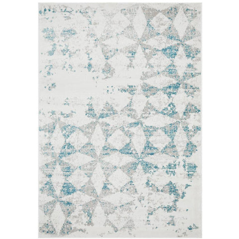Dellinger 234 Blue Beige Grey Diamond Patterned Modern Abstract Rug - Rugs Of Beauty - 1