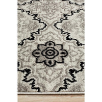 Dellinger 235 Black Beige Grey Modern Floral Abstract Rug - Rugs Of Beauty - 5