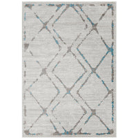 Dellinger 236 Blue Beige Grey Diamond Patterned Rug - Rugs Of Beauty - 1