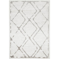 Dellinger 236 Ivory White Grey Modern Diamond Patterned Rug - Rugs Of Beauty - 1