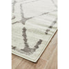 Dellinger 236 Ivory White Grey Modern Diamond Patterned Abstract Rug - Rugs Of Beauty - 3