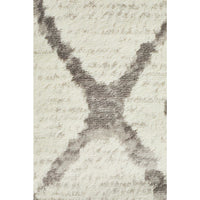Dellinger 236 Ivory White Grey Modern Diamond Patterned Abstract Rug - Rugs Of Beauty - 6