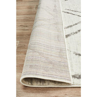 Dellinger 236 Ivory White Grey Modern Diamond Patterned Abstract Rug - Rugs Of Beauty - 7