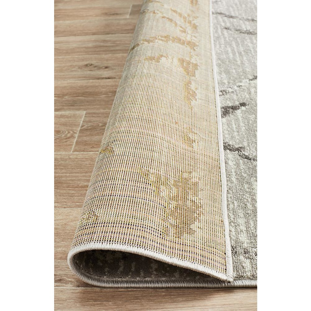 Dellinger 236 Silver Grey Beige Modern Diamond Patterned Abstract Rug - Rugs Of Beauty - 7