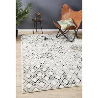 Dellinger 237 Black Beige Grey Diamond Patterned Abstract Rug - Rugs Of Beauty - 2