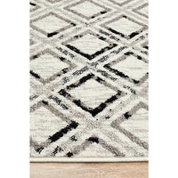 Dellinger 237 Black Beige Grey Modern Diamond Patterned Abstract Rug - Rugs Of Beauty - 5