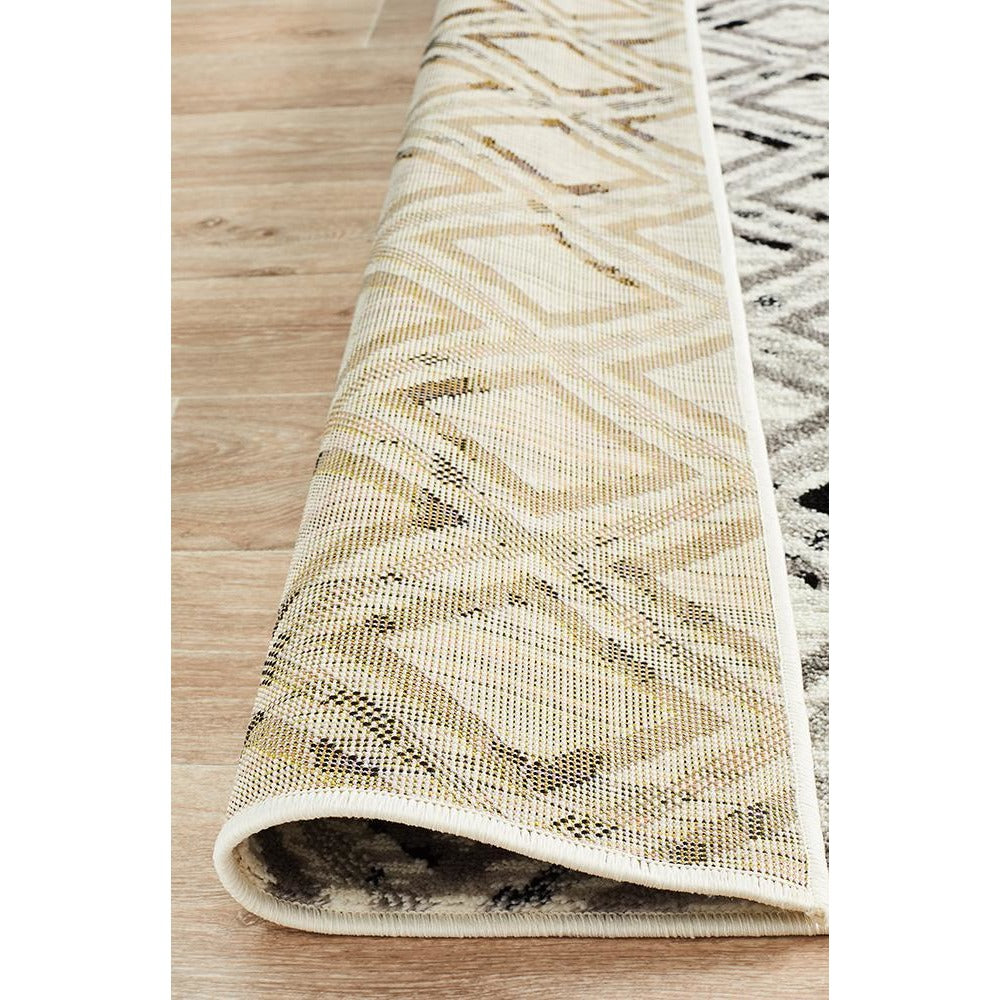 Dellinger 237 Black Beige Grey Modern Diamond Patterned Abstract Rug - Rugs Of Beauty - 7