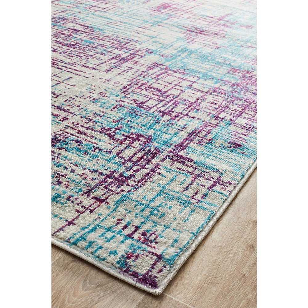 Dellinger 238 Purple Blue Beige Modern Abstract Patterned Rug - Rugs Of Beauty - 5