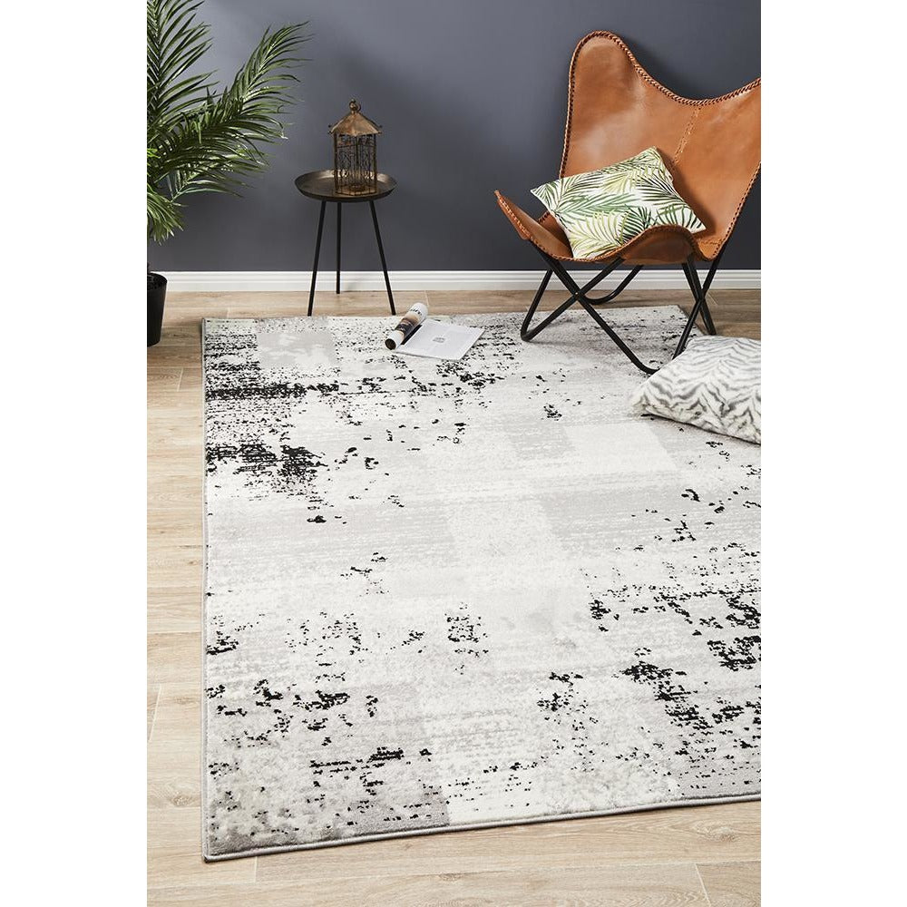 Dellinger 241 Grey Black Beige Modern Abstract Patterned Rug - Rugs Of Beauty - 2
