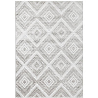 Dellinger 246 Grey Beige Diamond Patterned Abstract Rug - Rugs Of Beauty - 1