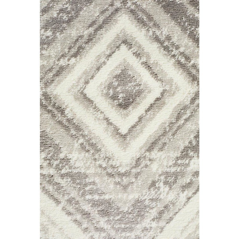Dellinger 246 Grey Beige Modern Diamond Patterned Abstract Rug - Rugs Of Beauty - 6