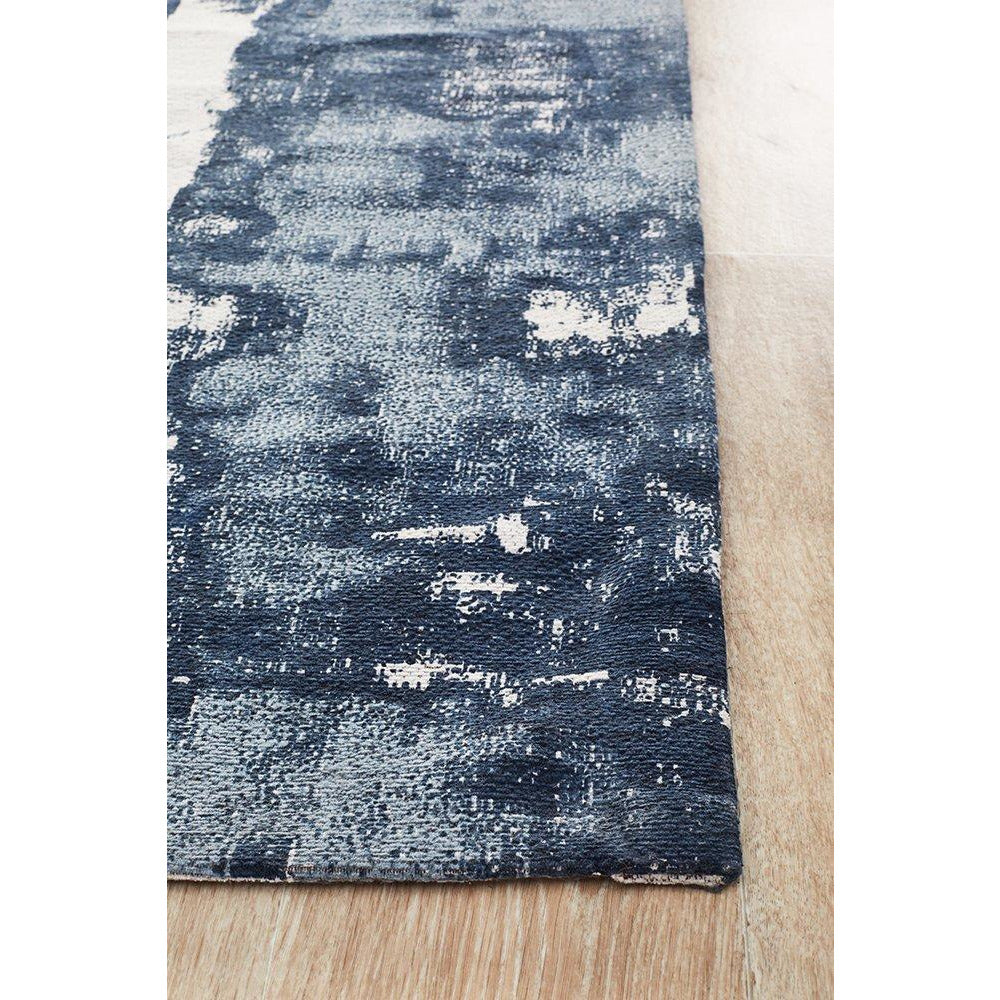 Asgard 175 Denim Blue Modern Abstract Runner Rug - Rugs Of Beauty - 4
