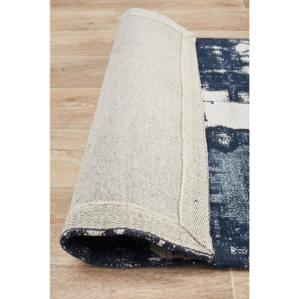 Asgard 175 Denim Blue Modern Abstract Runner Rug - Rugs Of Beauty - 7