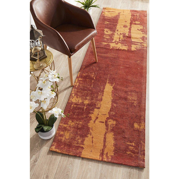 Asgard 175 Paprika Modern Abstract Runner Rug - Rugs Of Beauty - 2