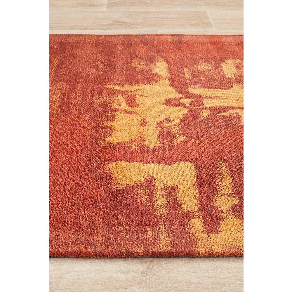 Asgard 175 Paprika Modern Abstract Runner Rug - Rugs Of Beauty - 5