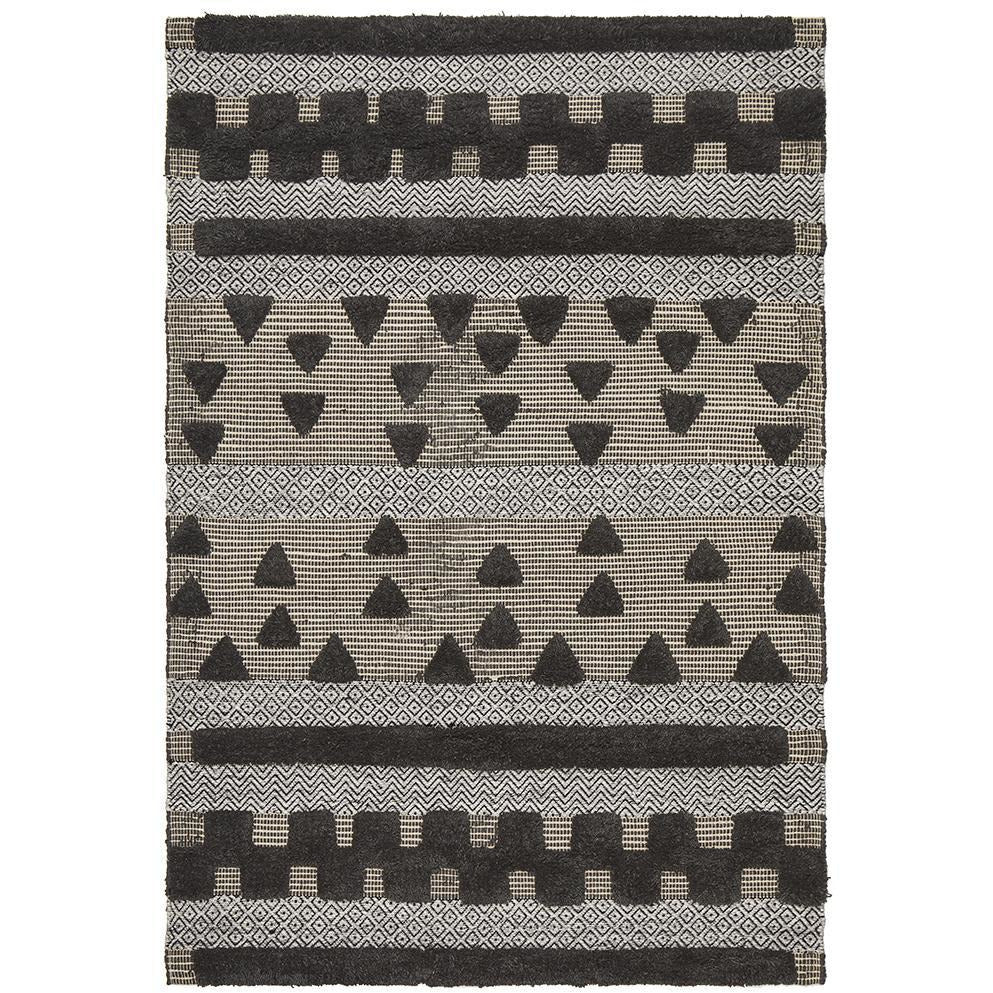 Quivira 473 Charcoal Grey Patterned Modern Rug - Rugs Of Beauty - 1